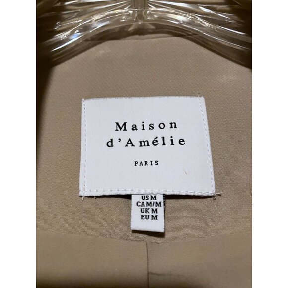 Maison D'Amelie Oatmilk Tricotine Vest M Minimalist Neutral Layer Lagenlook - Picture 9 of 10